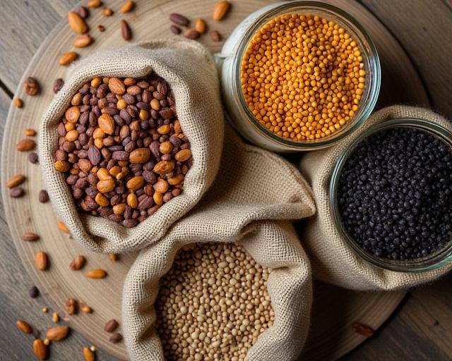 Variety of organic bird seed blends