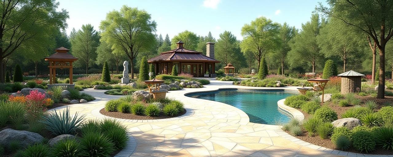 Showcase of specialty bird habitat garden